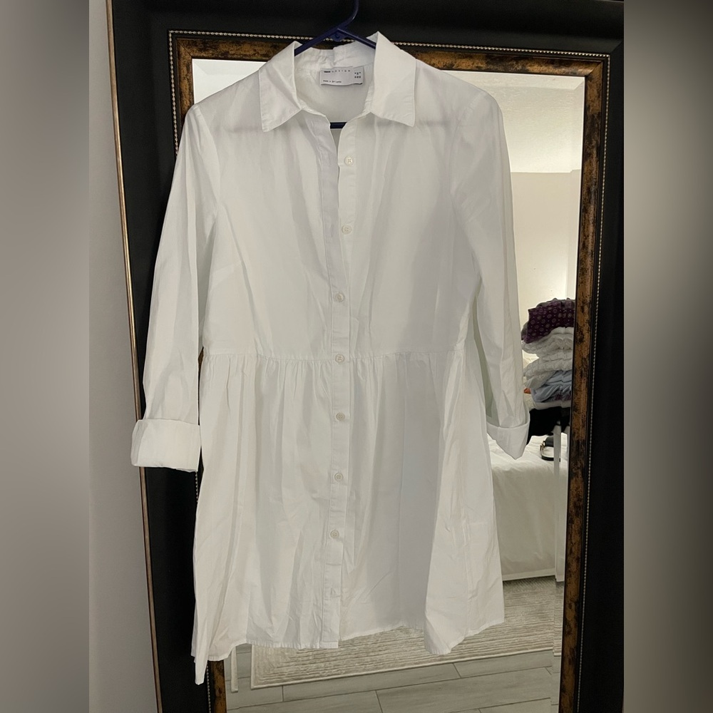 ASOS Long Sleeve White Shirt Dress - Picture 5 of 6